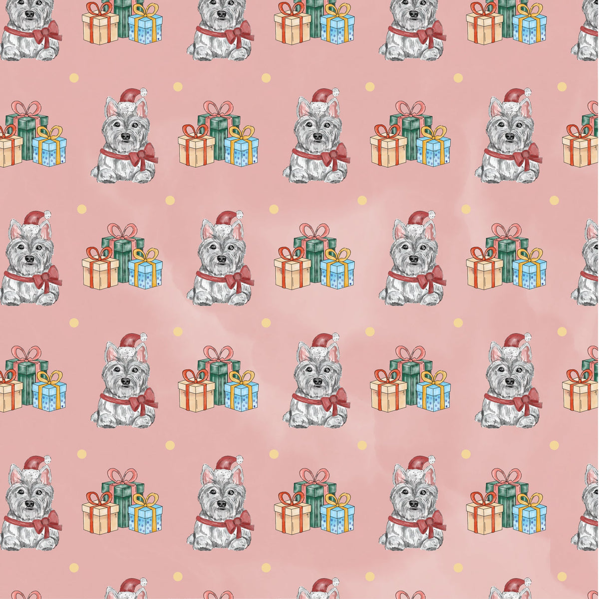 Crafter's Companion Santa Paws 6 x 6 Paper Pad cc-sp-pad6 Christmas Dog And Presents