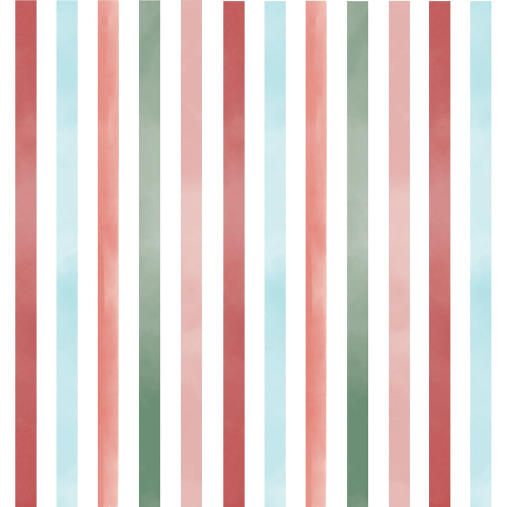 Crafter's Companion Santa Paws 6 x 6 Paper Pad cc-sp-pad6 Christmas Stripes Design