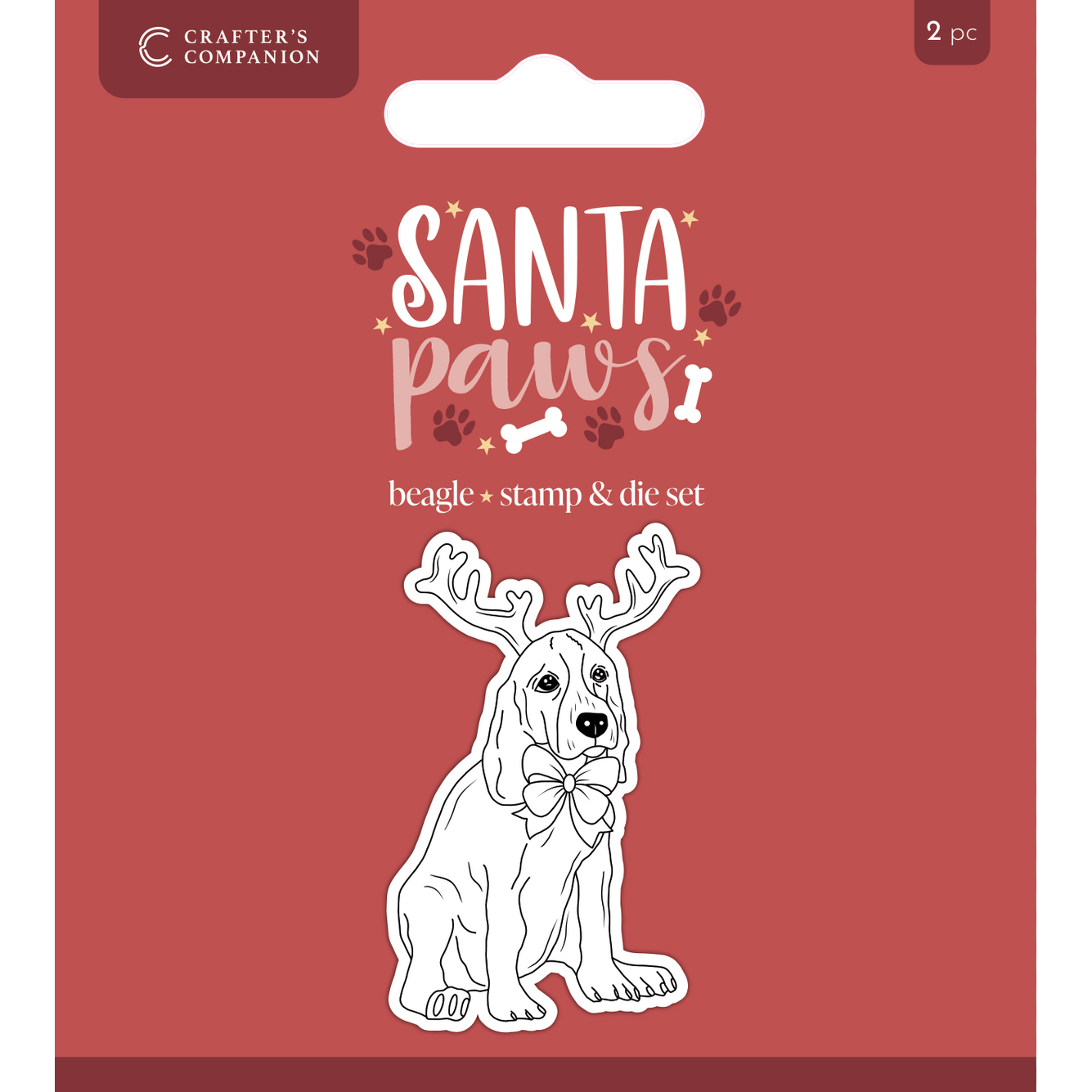 Crafter's Companion Santa Paws Beagle Clear Stamp And Die cc-sp-std-bea