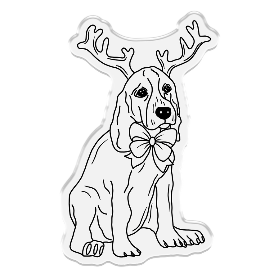 Crafter's Companion Santa Paws Beagle Clear Stamp And Die cc-sp-std-bea Product Image