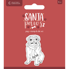 Crafter's Companion Santa Paws Pug Clear Stamp And Die cc-sp-std-pug