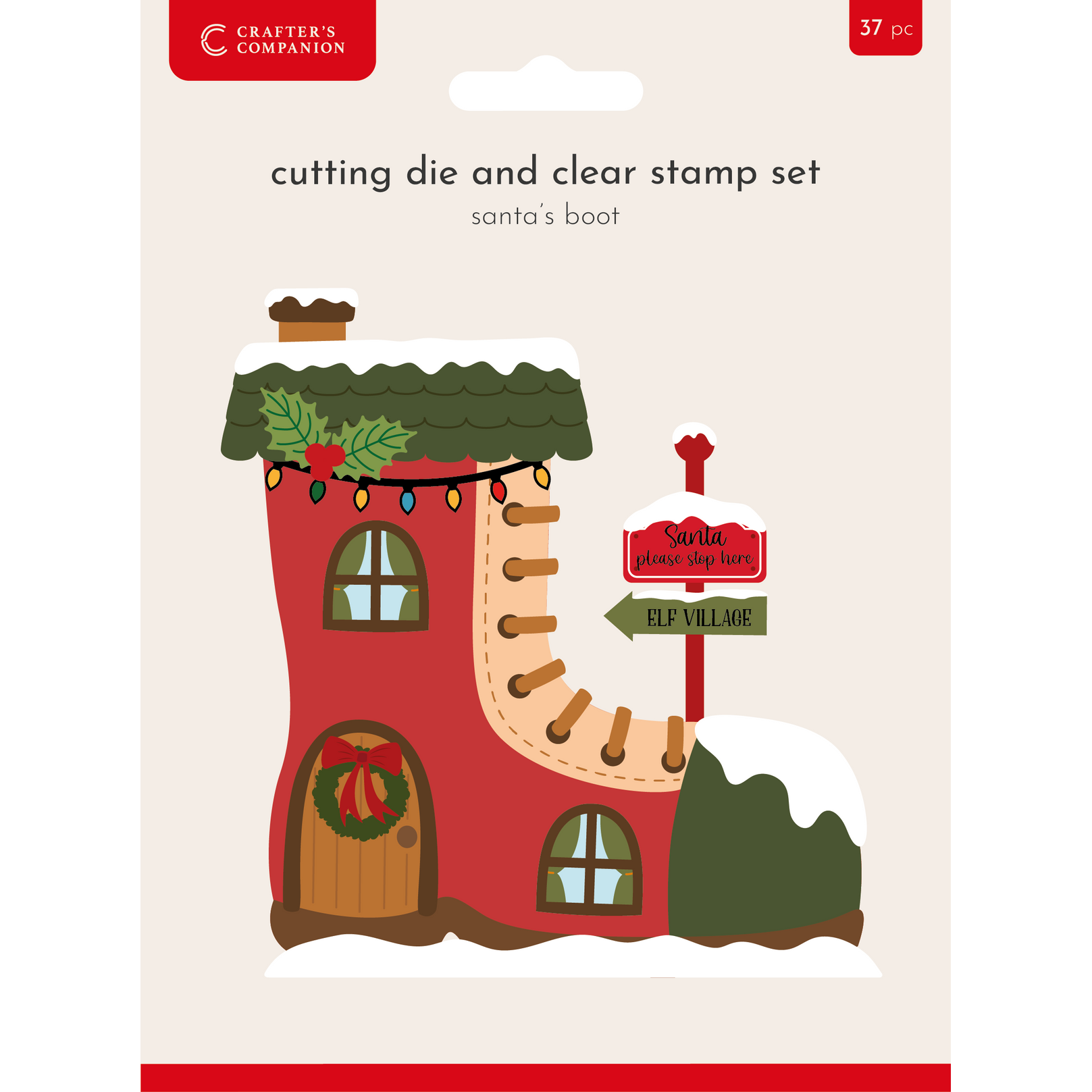 Crafter's Companion Santa's Boot Clear Stamps And Dies cc-std-sbot