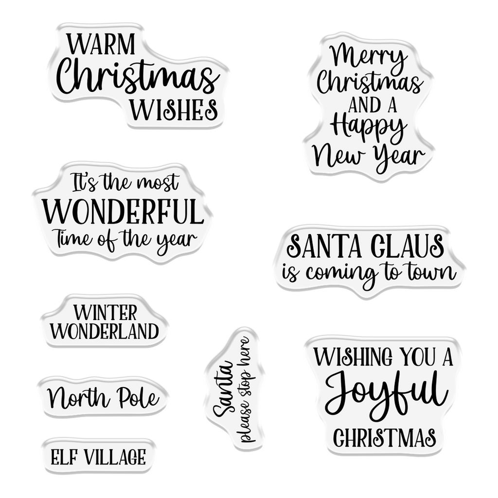 Crafter's Companion Santa's Boot Clear Stamps And Dies cc-std-sbot Christmas Sentiments