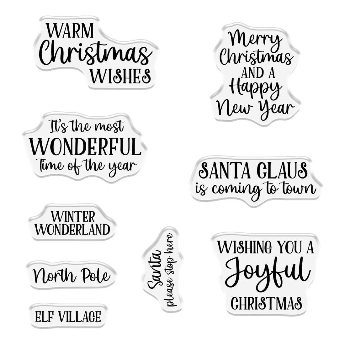 Crafter's Companion Santa's Boot Clear Stamps And Dies cc-std-sbot Christmas Sentiments