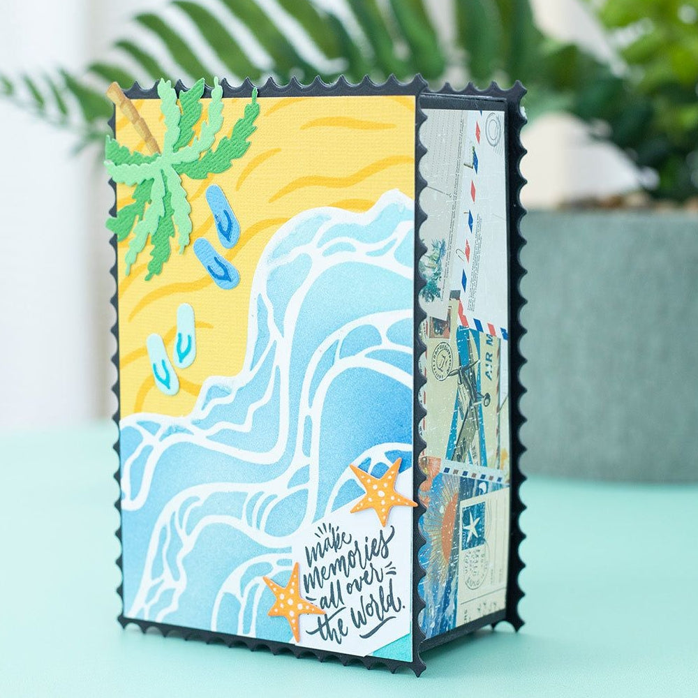 Crafter's Companion Sea And Sand Stencils cc-rv-sten-sesa Make Memories All Over The World Card