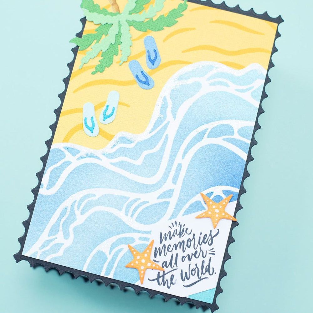 Crafter's Companion Sea And Sand Stencils cc-rv-sten-sesa Make Memories Card
