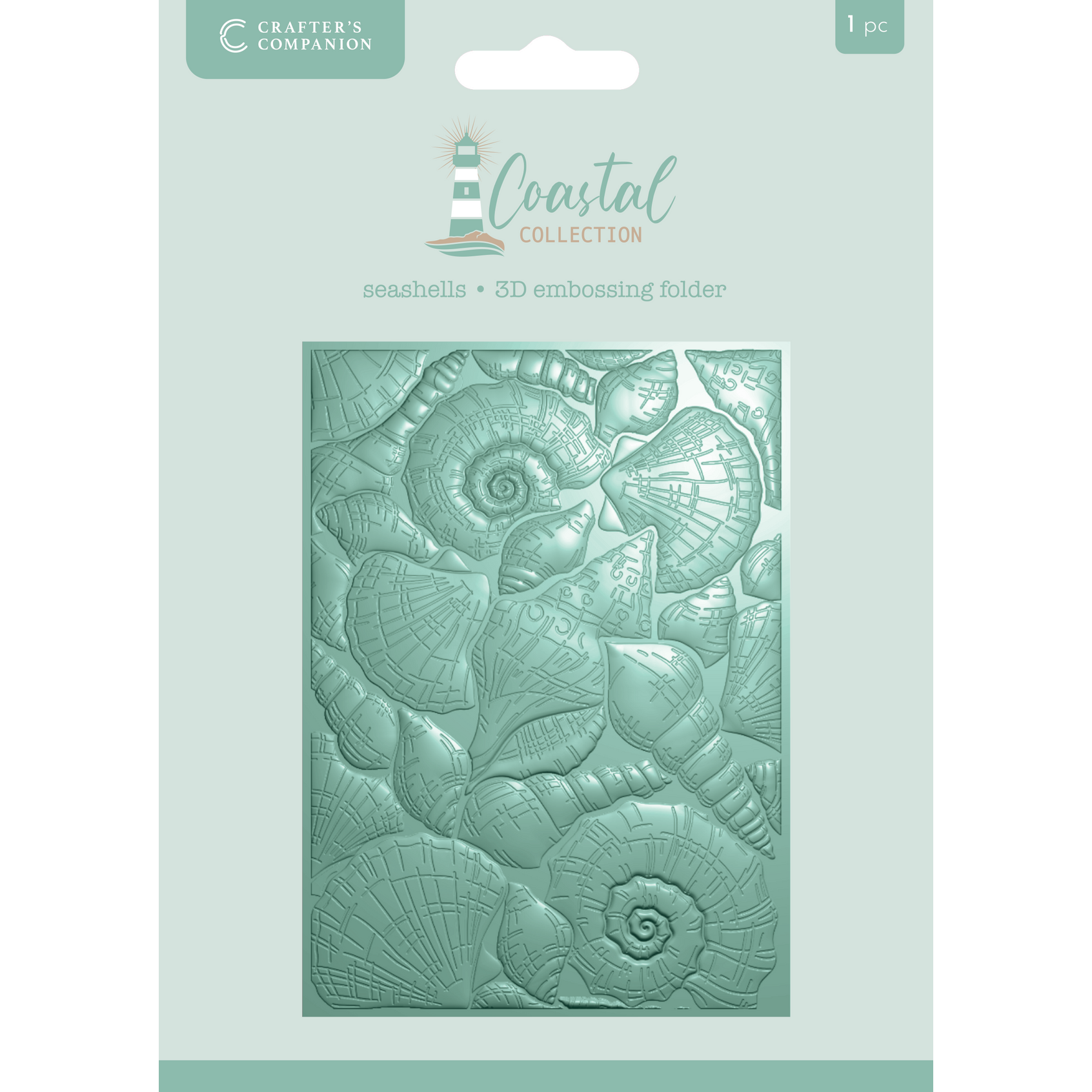 Crafter's Companion Sea Shells 3D Embossing Folder cc-co-3d-ef5-sesh