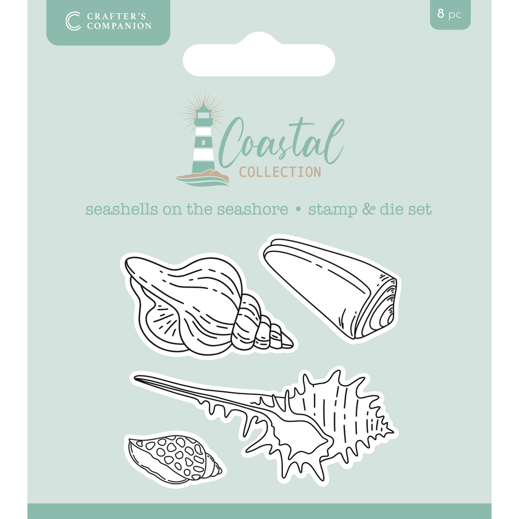 Crafter's Companion Seashells On The Seashore Stamps And Dies cc-co-std-ssss