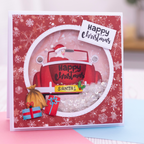 Crafter's Companion Seasonal Car Clear Stamps And Dies cc-std-seca Happy Christmas Card