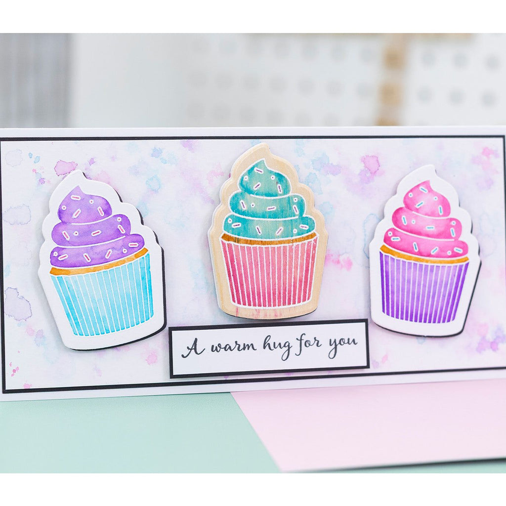 Crafter's Companion Shaped Hug Token Clear Stamps And Dies cc-std-hug-tok A Warm Hug For You Card
