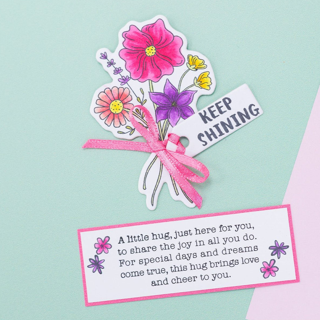 Crafter's Companion Shaped Hug Token Clear Stamps And Dies cc-std-hug-tok Keep Shining Card