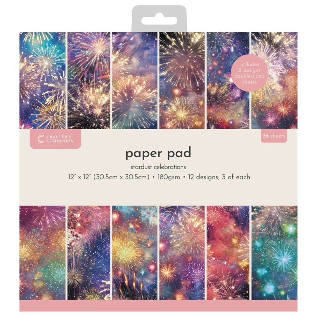 Crafter’s Companion Stardust Celebrations 12 x 12 Paper Pad cc-stce-pad12