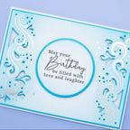 Crafter's Companion Stars And Swirls Rub Ons cc-rub6-ss Ornate Birthday Card