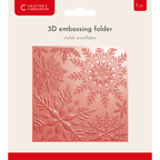 Crafter's Companion Stylish Snowflakes 3D Embossing Folder cc-ef5.5-3d-stsn