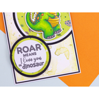 Crafter’s Companion Super Cool Sentiments Clear Stamps cc-ca-st-sucs Masculine Dinosaur Card