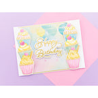 Crafter's Companion Sweet Cupcakes Stack Clear Stamp And Dies cc-std-swcu Happy Birthday Card