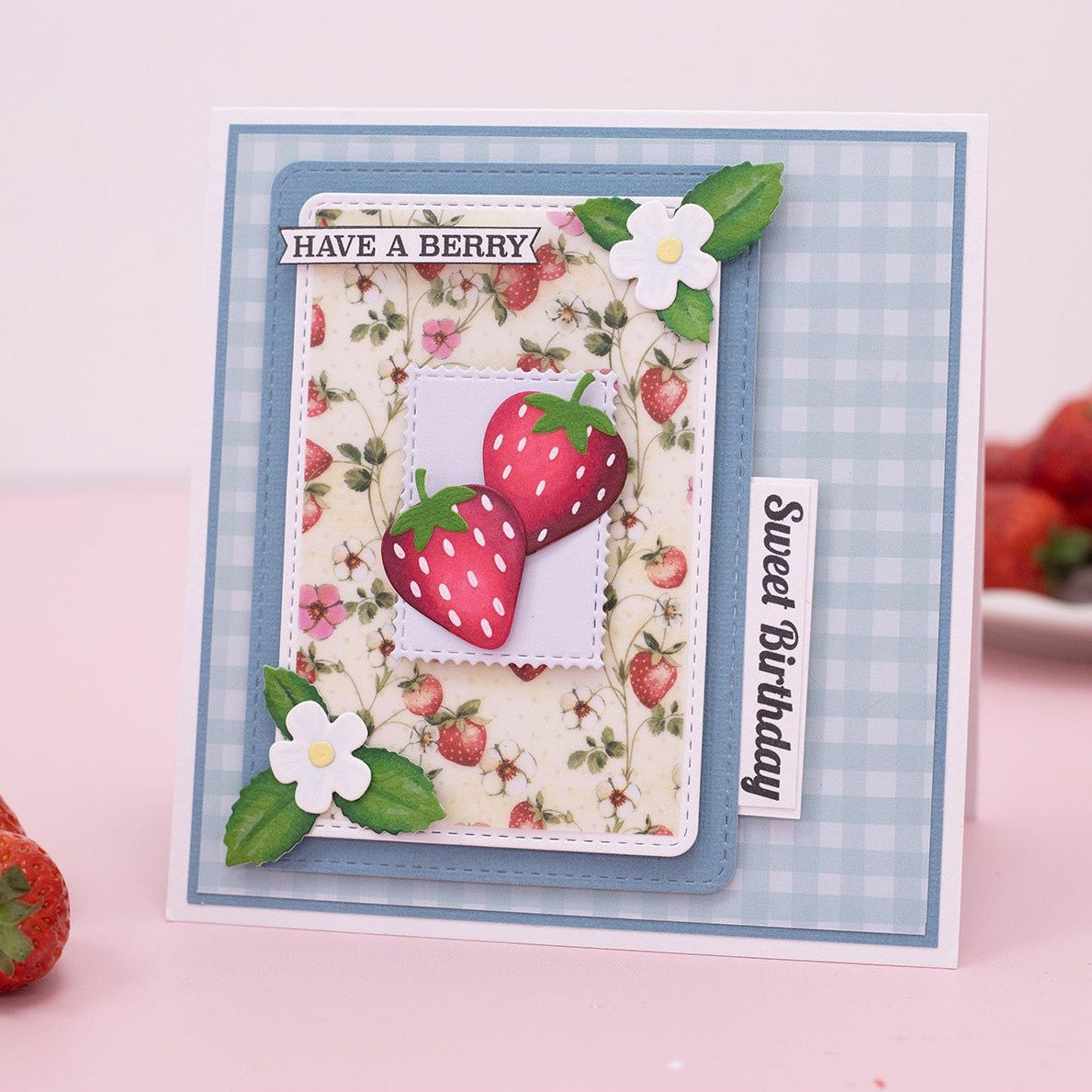 Crafter's Companion Sweet Wishes Clear Stamps ng-bb-stp-swwi Birthday Card