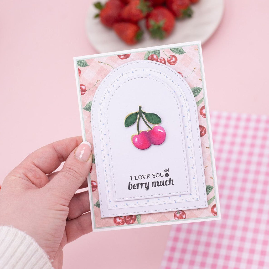 Crafter's Companion Sweet Wishes Clear Stamps ng-bb-stp-swwi I Love You Berry Much Card