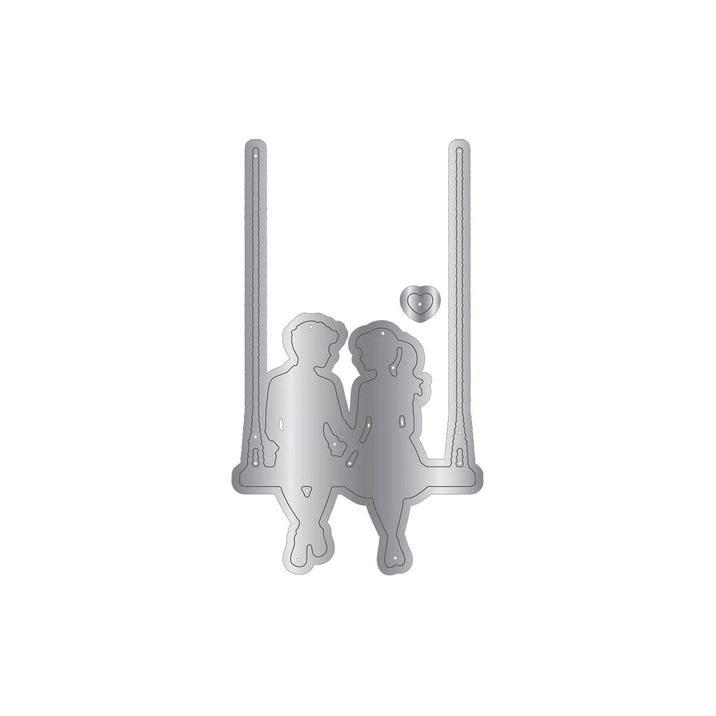 Crafter's Companion Swing Into Happiness Stamps Dies And Stencils Set cc-md-sten-swha Postive Sentiment Romantic Image