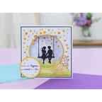 Crafter's Companion Swing Into Happiness Stamps Dies And Stencils Set cc-md-sten-swha Romantic Couple Card
