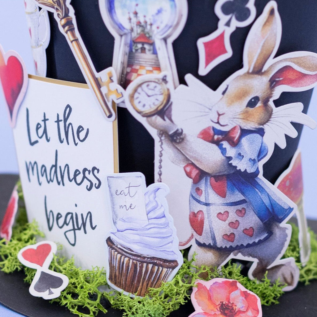 Crafter's Companion Tales Of Wonderland Ephemera cc-tow-eph Let The Madness Begin Hat