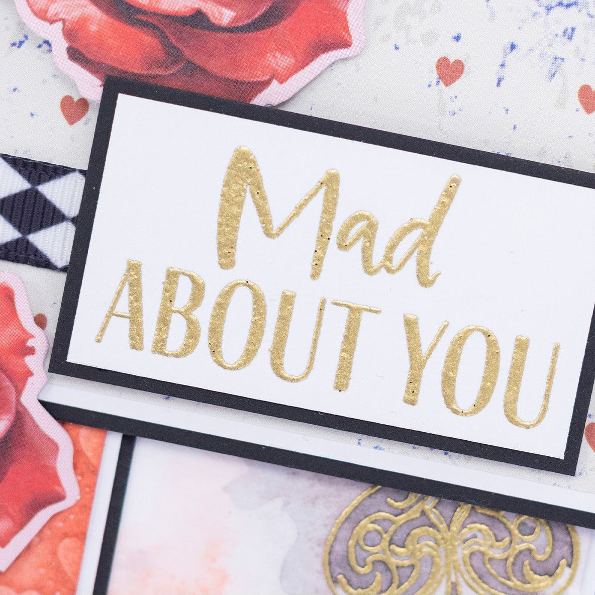 Crafter's Companion Tales Of Wonderland Sentiments Clear Stamps cc-tow-stp-sent Mad About You Card