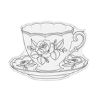 Crafter's Companion Teacup And Saucer Clear Stamps And Dies ss-tga-std-tsa Product Image
