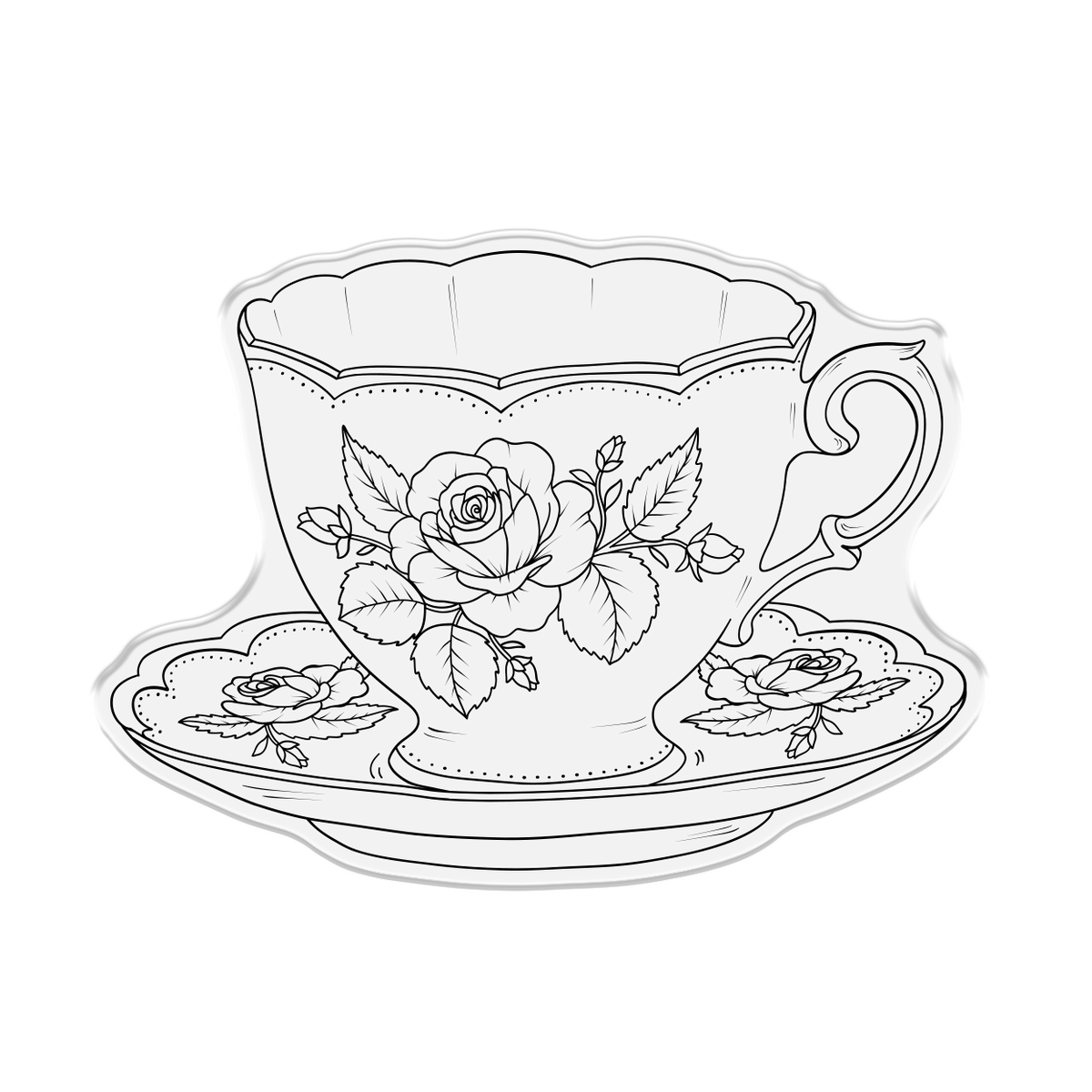 Crafter's Companion Teacup And Saucer Clear Stamps And Dies ss-tga-std-tsa Product Image