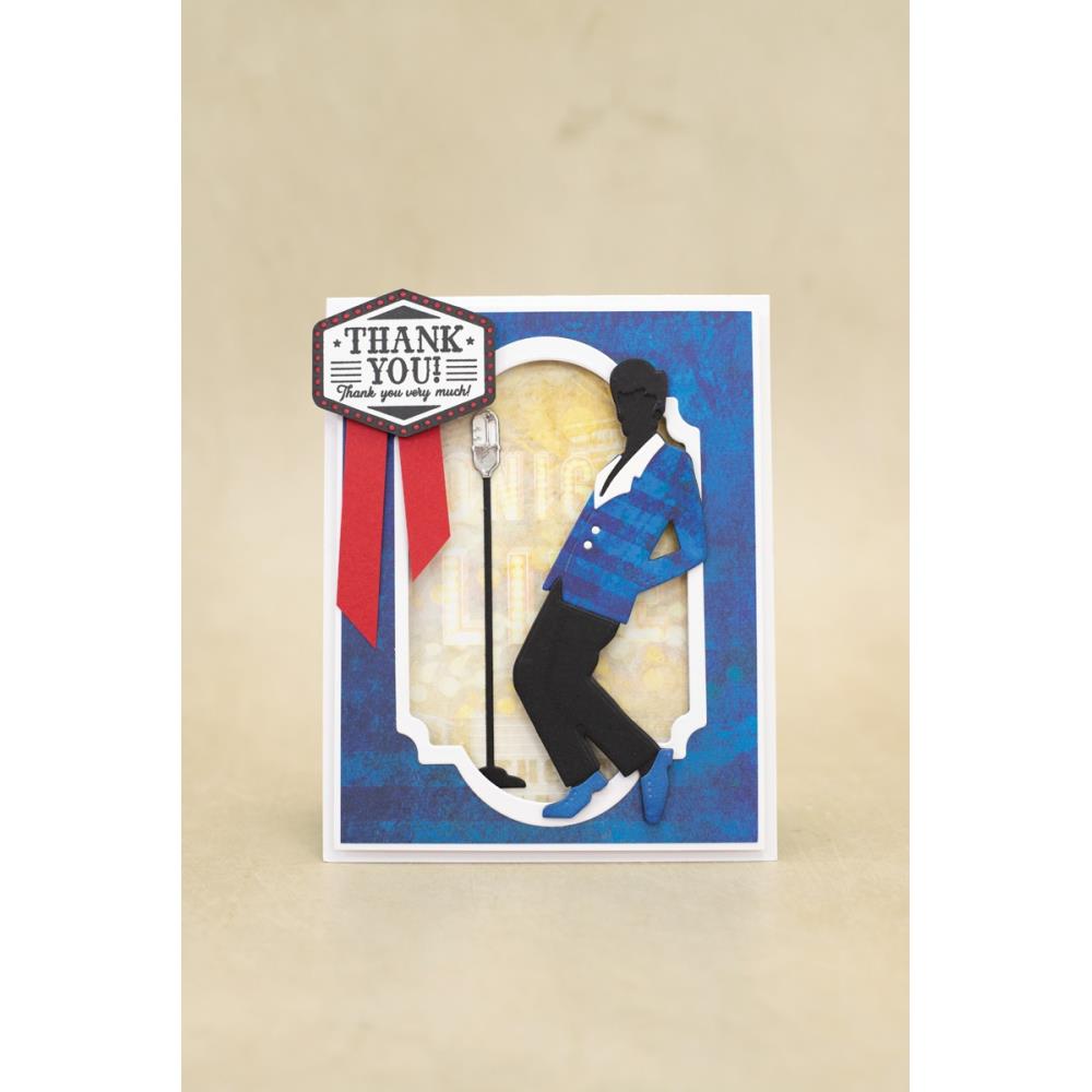 Crafter's Companion The King Dies vv-md-thki Elvis Thank You Very Much Card