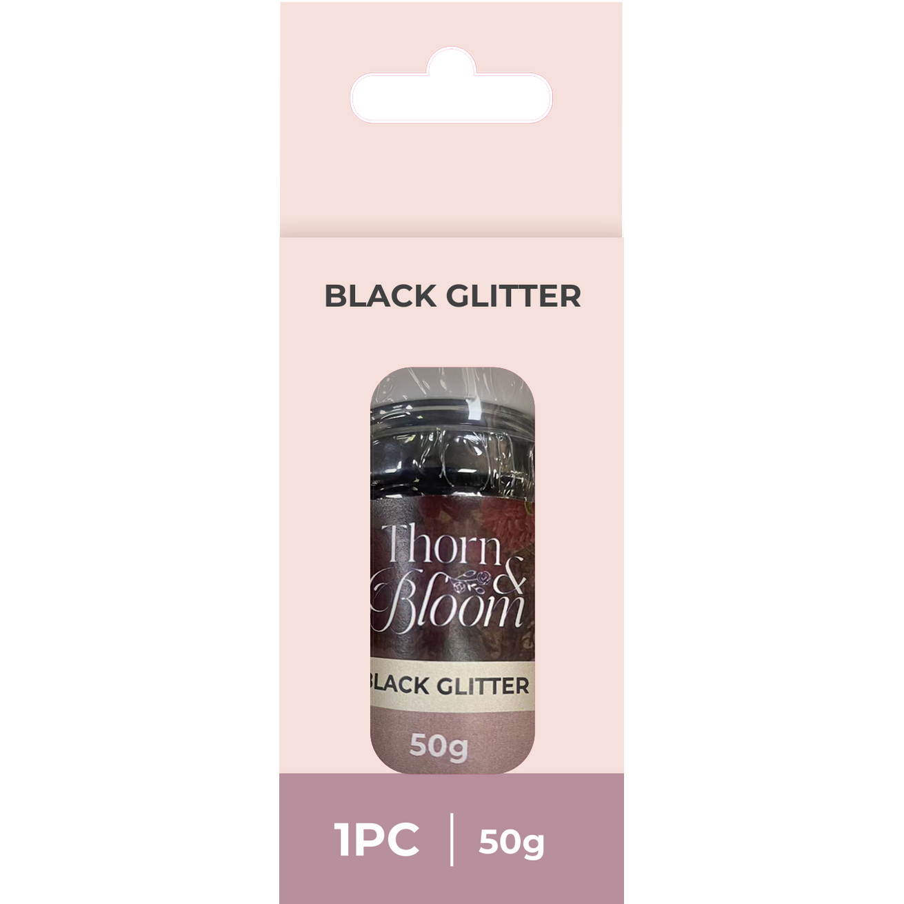 Crafter's Companion Thorn And Bloom Black Glitter ss-tb-glit