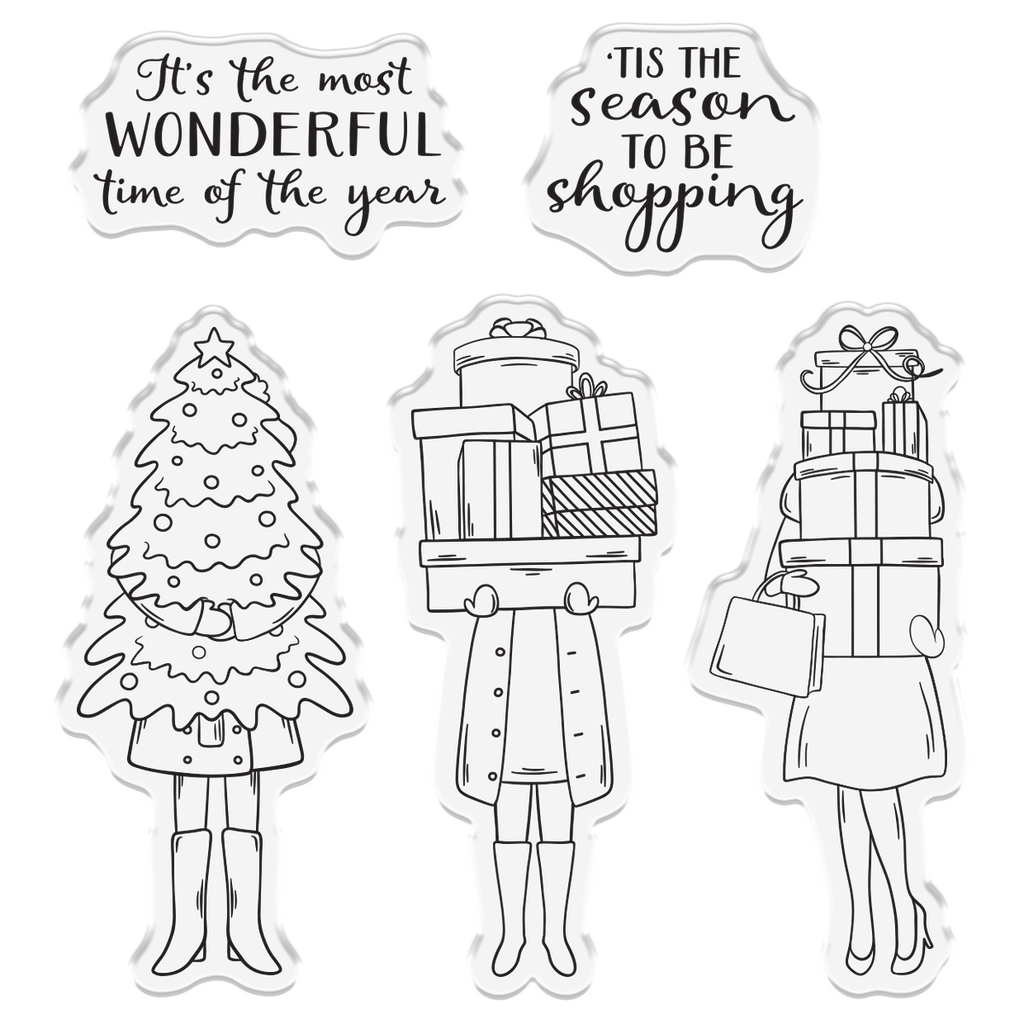 Crafter's Companion 'Tis The Season To Be Shopping Clear Stamps cc-stp-tssh Product Image