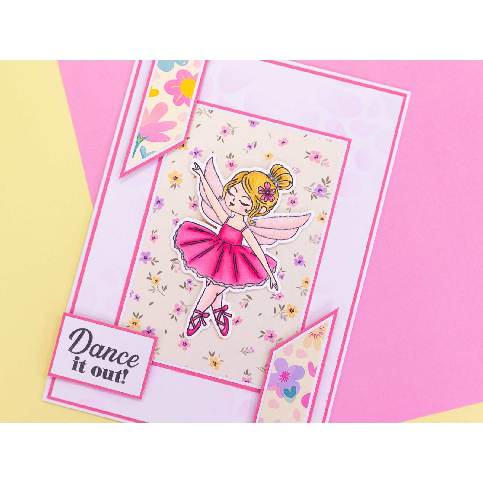 Crafter’s Companion Too Much Sass Sentiments Clear Stamps cc-ca-st-tmss Ballerina Card