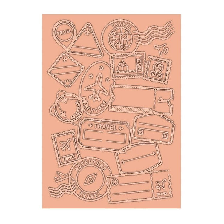 Crafter's Companion Travel Stamps 2D Embossing Folder cc-rv-ef5-letr