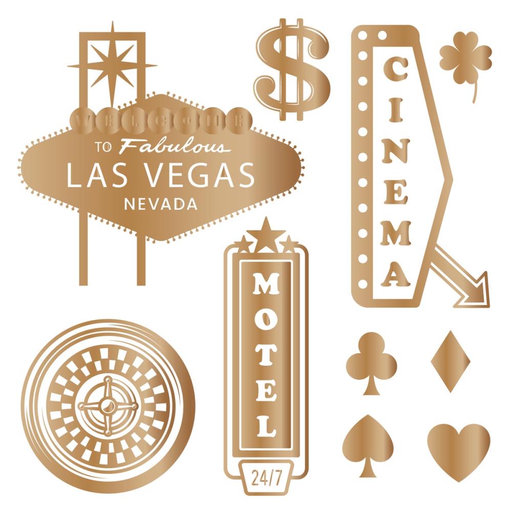 Crafter's Companion Vintage Vegas 6 x 6 Foil Transfers vv-foiltr6 Bold Vegas Graphics