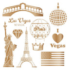 Crafter's Companion Vintage Vegas 6 x 6 Foil Transfers vv-foiltr6 Classic Vegas Patterns