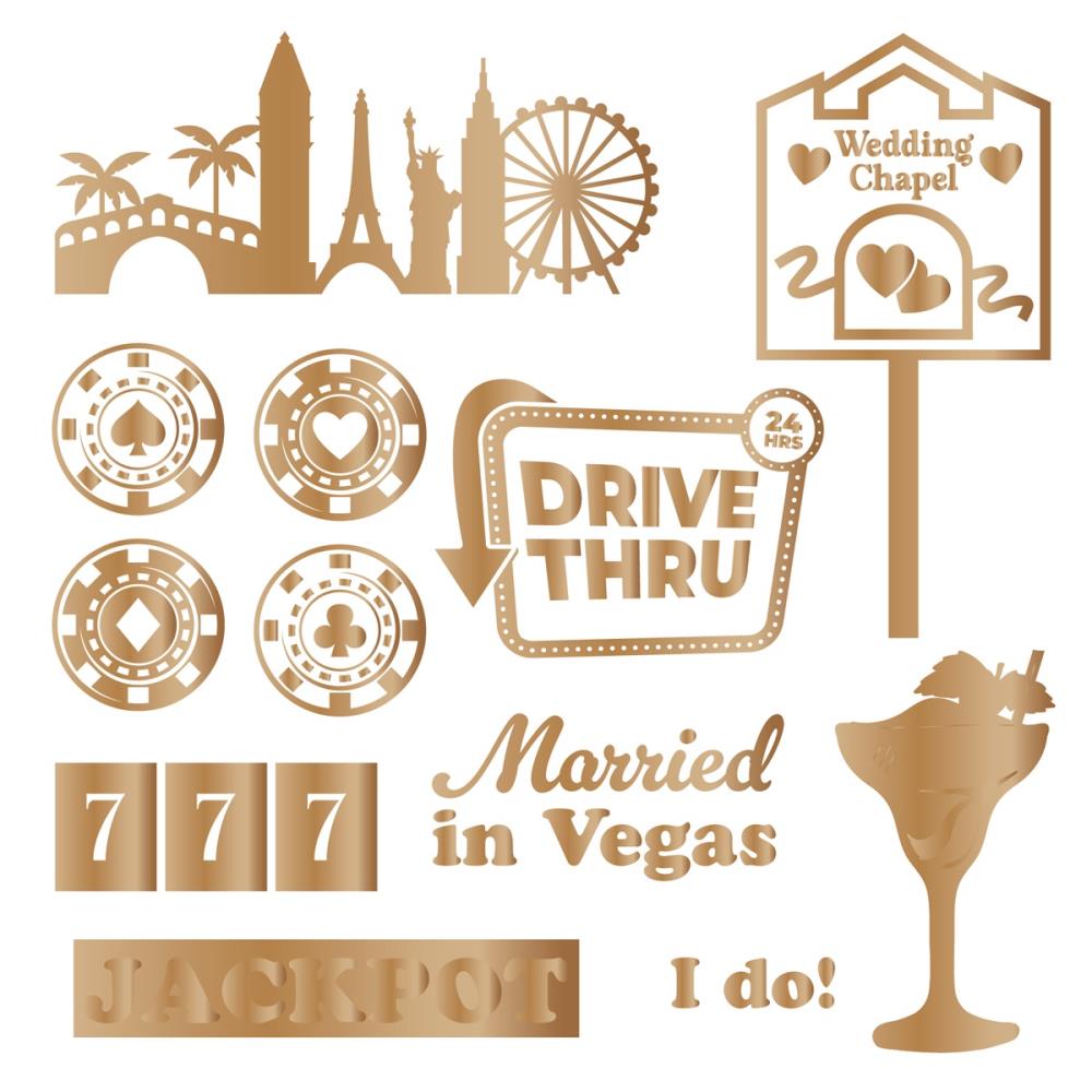 Crafter's Companion Vintage Vegas 6 x 6 Foil Transfers vv-foiltr6 Iconic Vegas Style