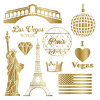 Crafter's Companion Vintage Vegas 6 x 6 Foil Transfers vv-foiltr6 Nostalgic Vegas Design