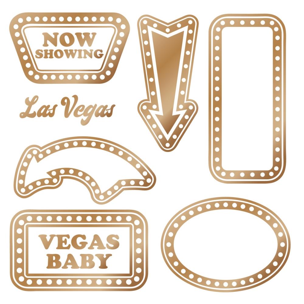 Crafter's Companion Vintage Vegas 6 x 6 Foil Transfers vv-foiltr6 Retro Vegas Style
