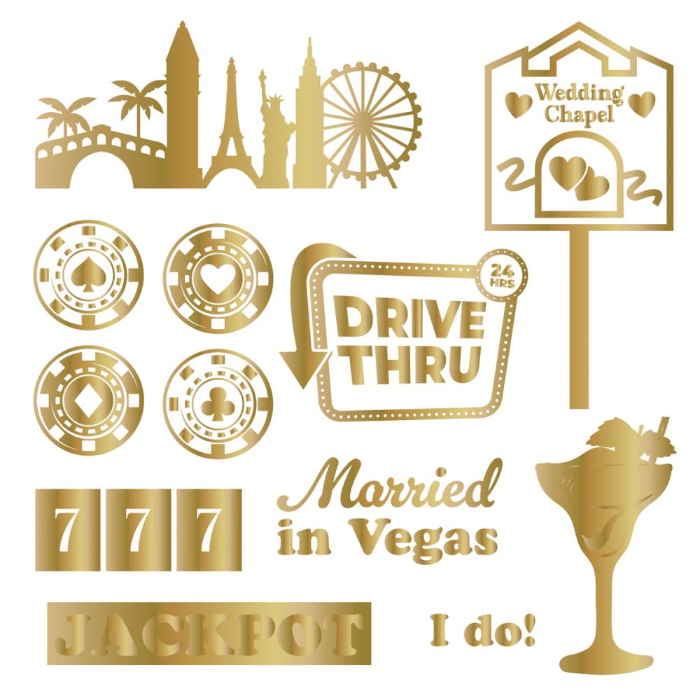 Crafter's Companion Vintage Vegas 6 x 6 Foil Transfers vv-foiltr6 Timeless Vegas Aesthetic