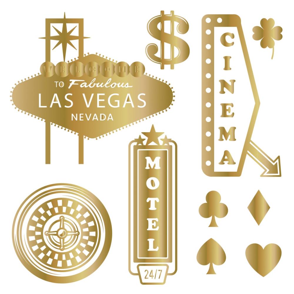 Crafter's Companion Vintage Vegas 6 x 6 Foil Transfers vv-foiltr6 Vibrant Vegas Design