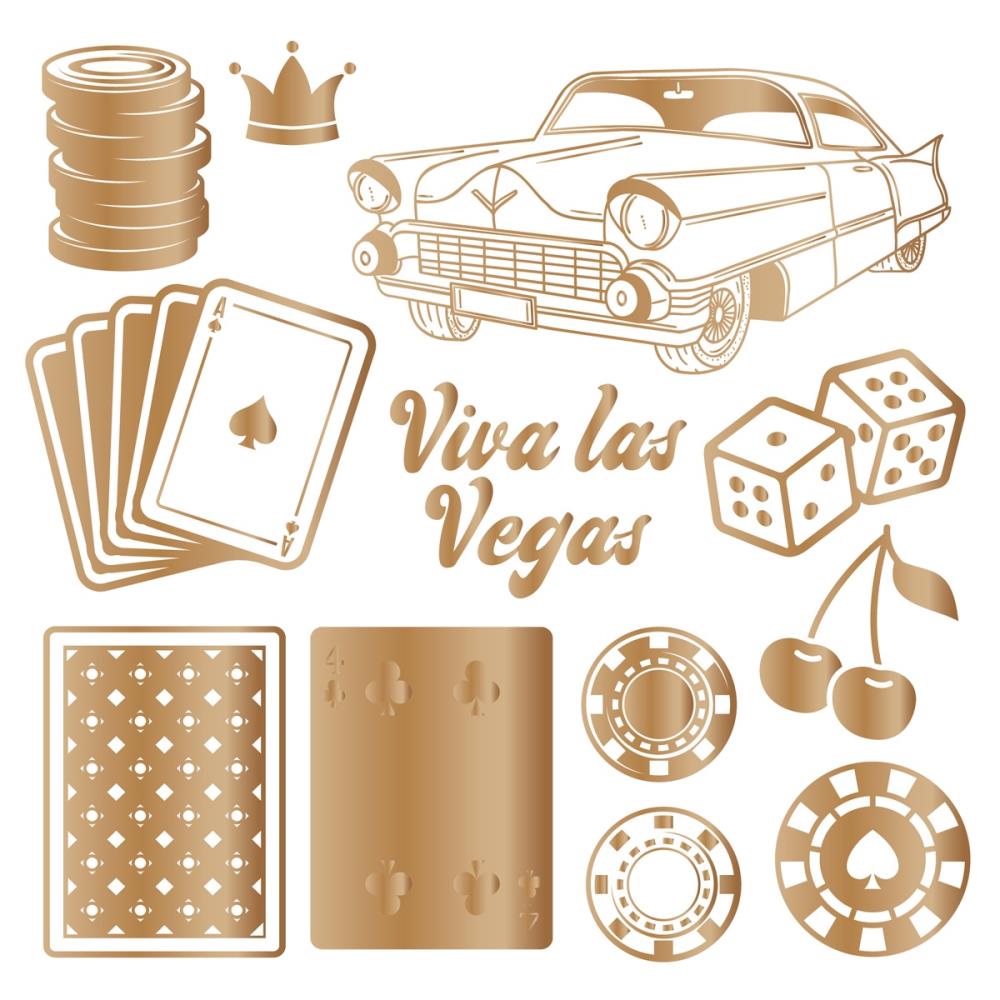 Crafter's Companion Vintage Vegas 6 x 6 Foil Transfers vv-foiltr6 Vintage-Inspired Motif