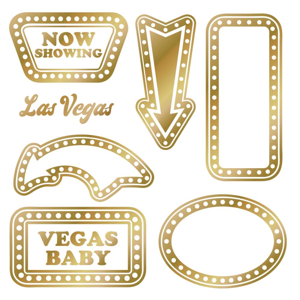 Crafter's Companion Vintage Vegas 6 x 6 Foil Transfers vv-foiltr6 Vintage Vegas Theme