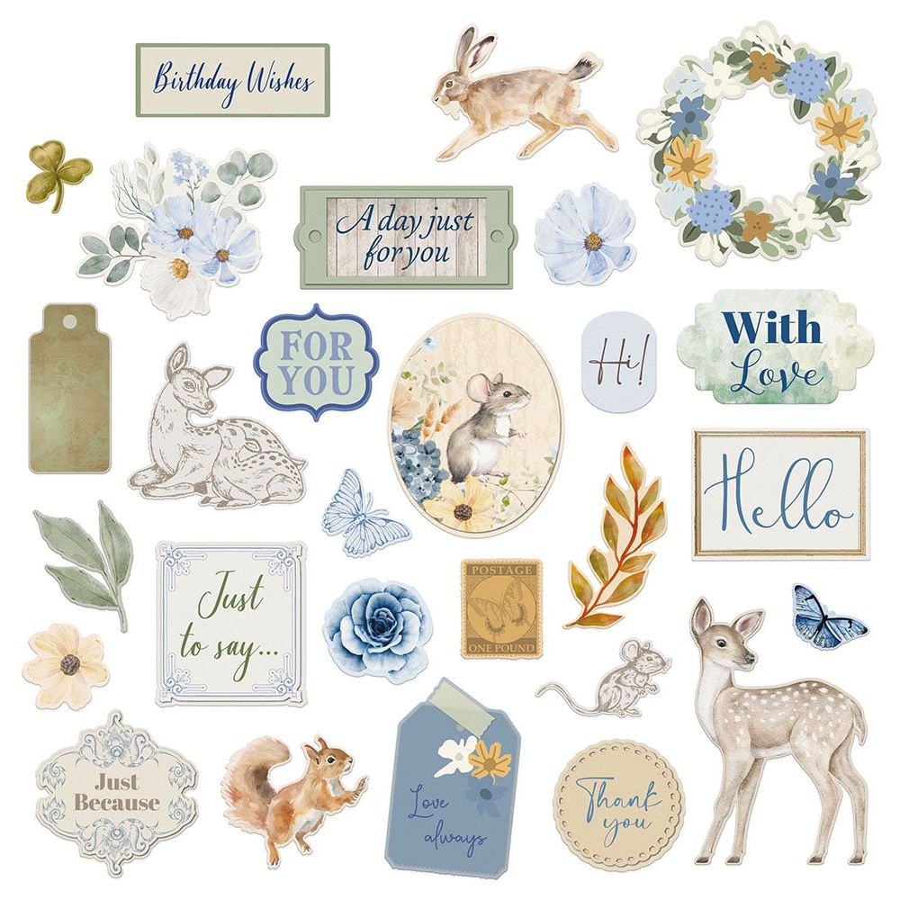 Crafter's Companion Wildwood Whimsy Ephemera cc-ww-ephe Spring Images