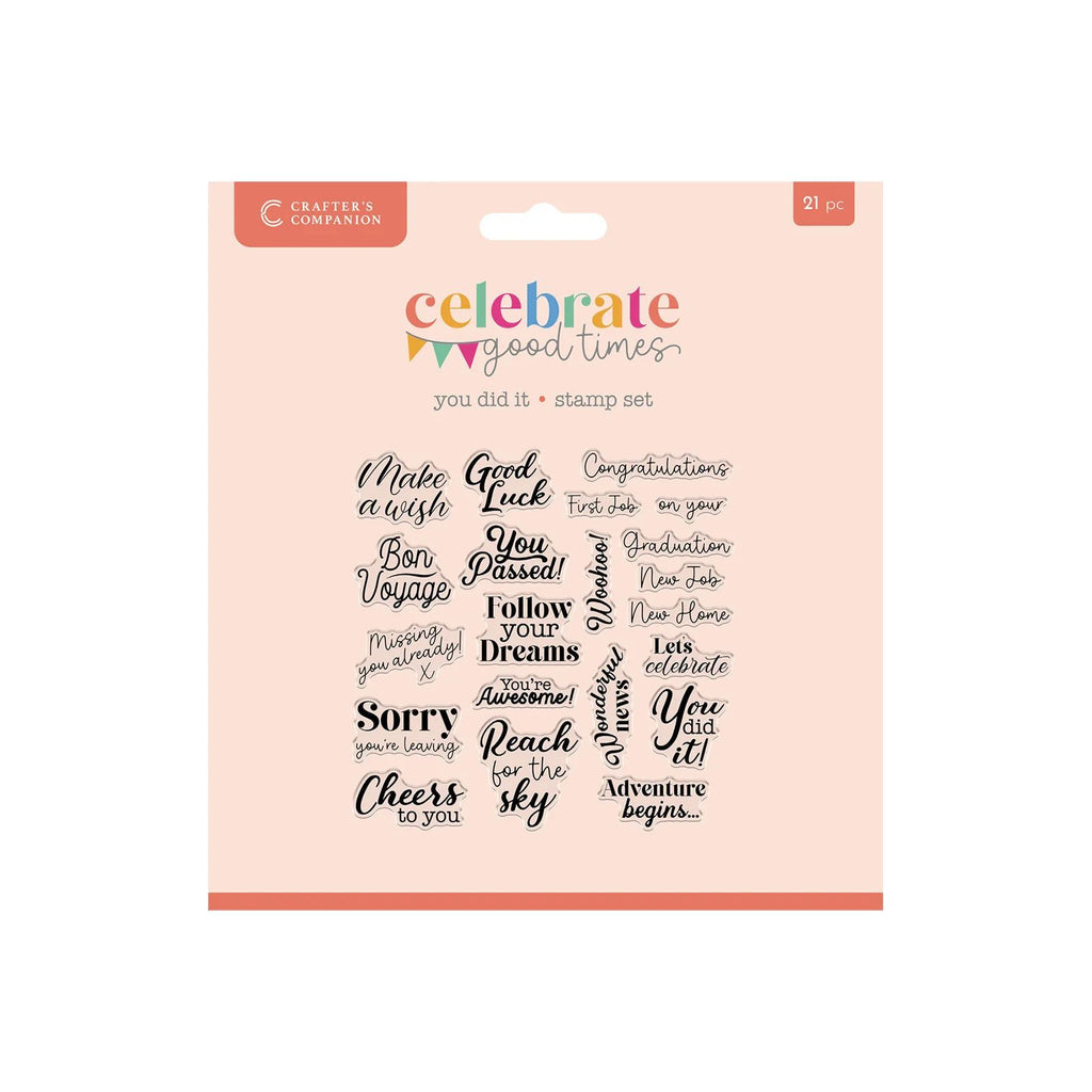 Crafter's Companion You Did It Clear Stamps cc-cgt-ca-st-ydit