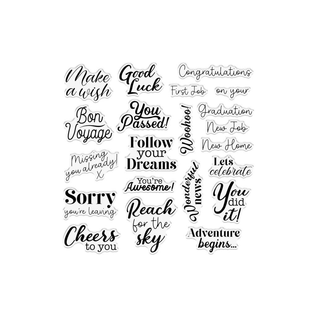 Crafter's Companion You Did It Clear Stamps cc-cgt-ca-st-ydit Positive Sentiments