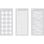 Crafter's Companion Textile Trio Stencil Set cc-sten-textrio Detailed Product Image