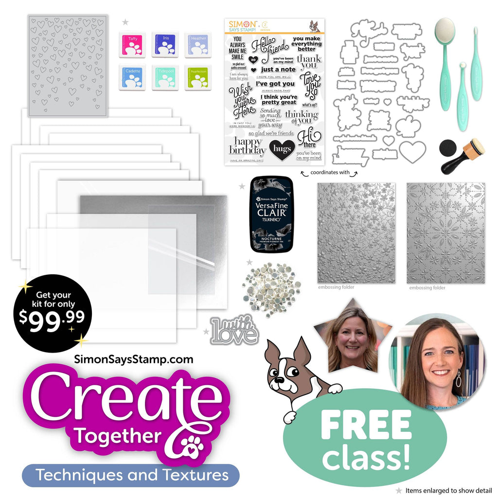 Limited Edition Simon Says Stamp Techniques and Textures Kit with Jennifer McGuire + FREE CLASS Create Together cktt26
