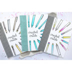Ink Blot Shop Clear Stamp Set Arts And Crafts Icons inbl031 paintbrush pens pencils marker cards