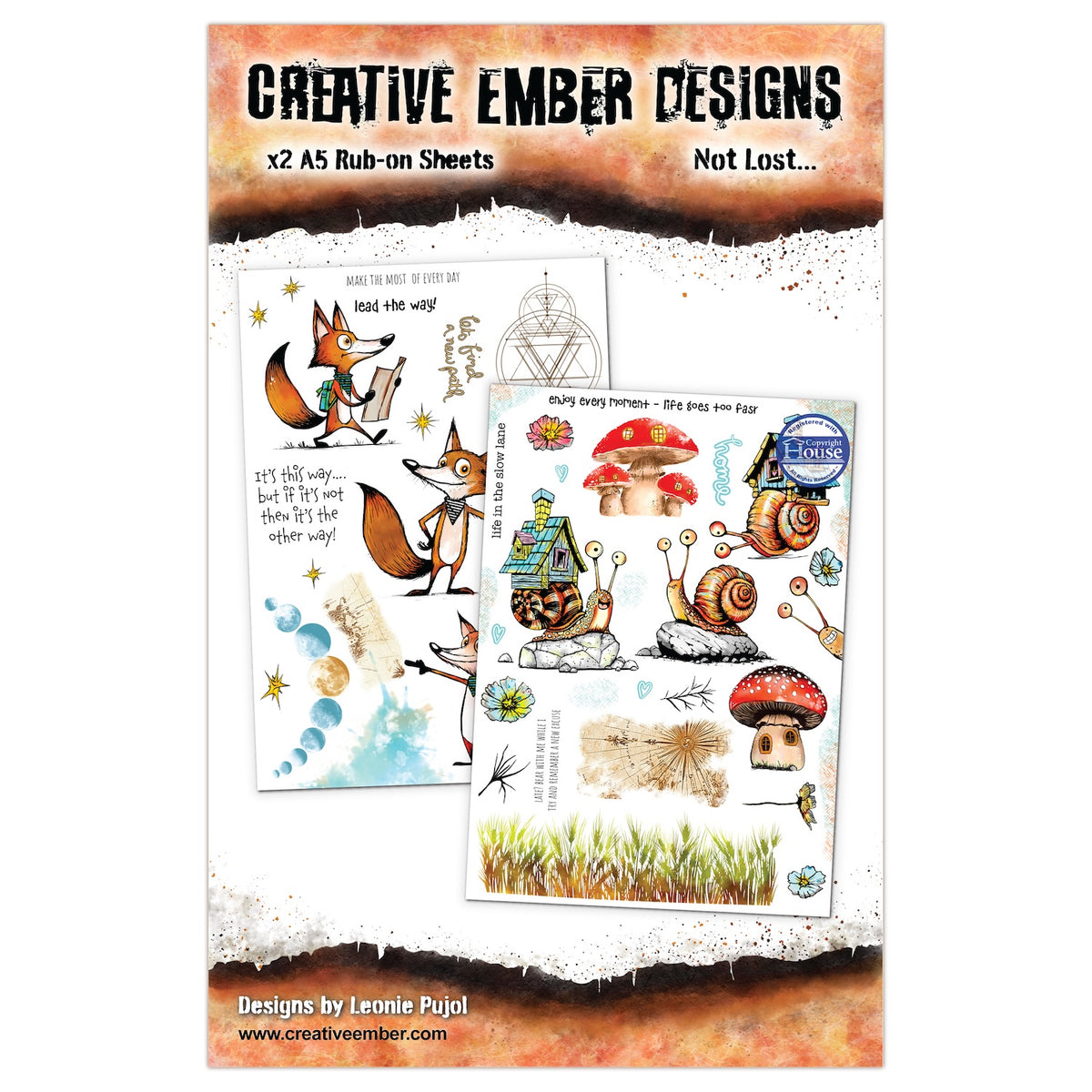 Creative Ember Designs Not Lost A5 Rub Ons cedro004