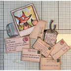 Creative Ember Designs The Travellers 8x8 Art Journal Paper cedtj001 fox polaroid ephemera definition cutouts